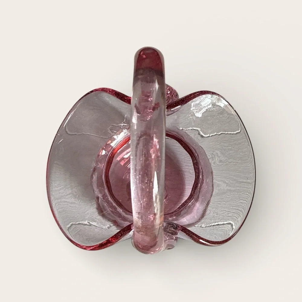 Vintage Joe DeAnda Pink Art Glass Vase 6